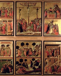 Maesta: jedenaście scen z Męki Pańskiej, 1308-11 (tempera na desce) (rewers 55438)